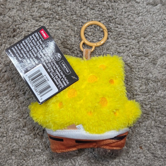 SpongeBob SquarePants Fugglers Keychain Plush Yellow NEW - Picture 5 of 5